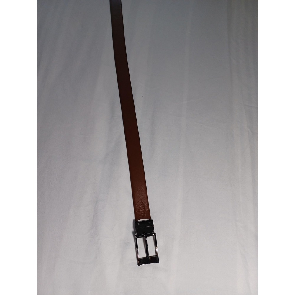 Belt Mens Size 38 Brown Leather Dress Classic Buckle Adjustable Casual Solid